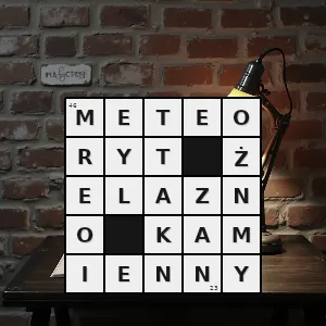 Hasło krzyżówkowe jeden z trzech podstawowych typów meteorytów jest zbudowany z metalicznego żelaza oraz minerałów krzemianowych - meteoryt żelazno-kamienny – rozwiązanie, synonimy, podpowiedzi i definicje krzyżówkowe